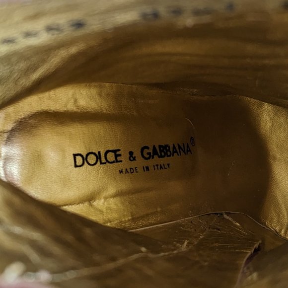 Dolce & Gabbana Rosa Croc Patent Leather Bootie - Picture 10 of 11